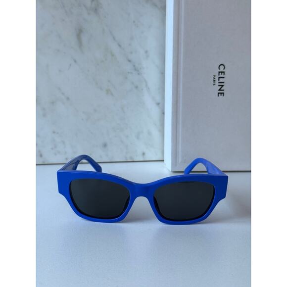 NEW Celine CL40197U Cat Eye Blue Logo Sunglasses - Picture 8 of 9